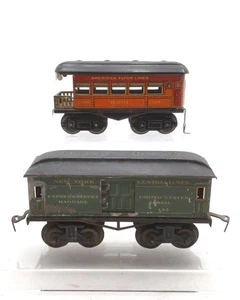 Coches de pasajeros de preguerra American Flyer & Bing vintage calibre O [2] - Imagen 1 de 8