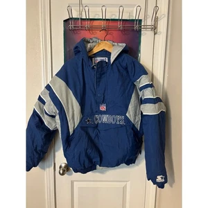 Starter NFL Cowboys Pullover Jacket Anorak Windbreaker Vintage XL - Picture 1 of 7