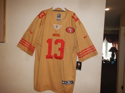 BROCK  PURDY #13  SF 49ERS  GOLD  JERSEY WITH SF  PATCH      ( XL  ) - Image 1 of 4