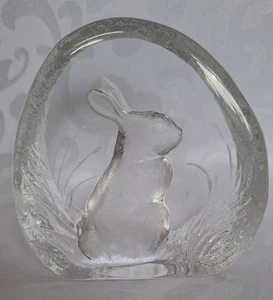 Mats Jonasson Rabbit - Glass Paperweight/Sculpture - #3281 - Picture 1 of 8