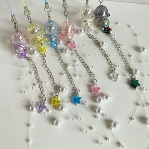 Crystal Star Pearl Beaded Phone Lanyard Phone Anti-lost Rope  Phone Accessories - Photo 1 sur 17