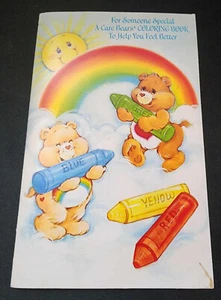 RARE! VINTAGE! Care Bears Coloring Book 1985 American Greetings Valentines 16 PG - Foto 1 di 3