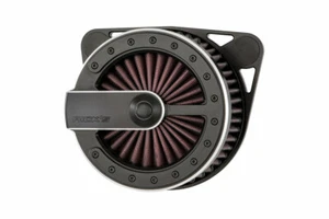 Ricks HARLEY Touring 2008-2016 "Bandit" LUFTFILTER Billet-Alu Negro - Imagen 1 de 10