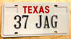 TXS VANITY AUTO LICENSE PLATE " 37 JAG " 1937 JAGUAR