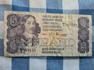 Banconota a 5 bordi del Sudafrica del 1978 - Foto 1 di 2