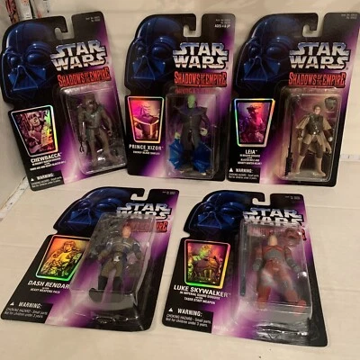 Kenner Star Wars Shadows of the Empire Lot (5) - Xizor, Luke, Leia, Dash & Chewy - Image 1 of 4