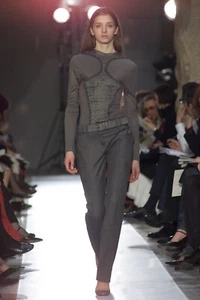 Balenciaga Le Dix Fall 2001 Black Dramatic Hem Sweater 36 FR Ghesquiere XS - Picture 1 of 8