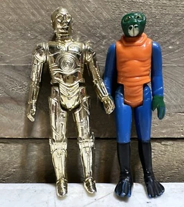 Modellino Vintage 1978 Star Wars Walrus Man + 1977 Star Wars C-3PO Buono - Foto 1 di 9