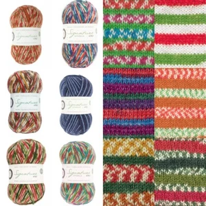 West Yorkshire Spinners Signature Sparkle 4ply Christmas 100g - 75% Wool - Sock - Picture 1 of 28