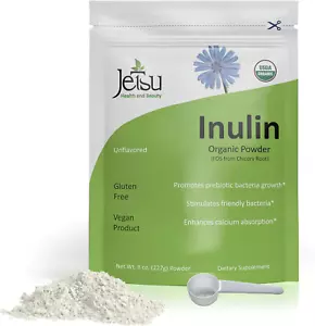 Inulin Powder Organic Chicory Root (FOS) - Soluble Inulin Fiber Prebiotic Intest - Picture 1 of 12