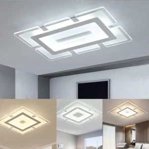 Square LED Ceiling Light Flush Mount Kitchen Bedroom Down Lighting Fixture Lamp - Picture 1 of 20