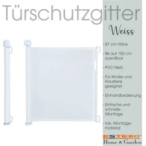 Treppenschutzrollo Absperrgitter Türschutzgitter Treppenschutzgitter Weiß - Bild 1 von 11