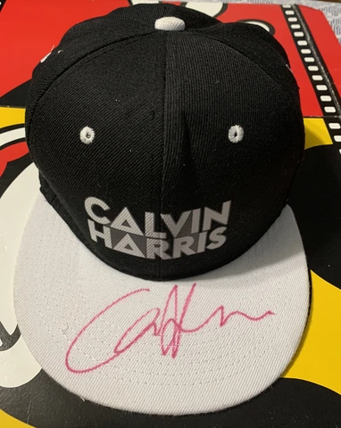 Dj Calvin Harris EDM Autographed/Signed Snapback BaseBall Hat/Cap Rihanna Cover