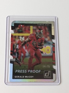 Panini Donruss 2017 Gerald McCoy Buccaneers Die Cut Press Proof NFL /75
