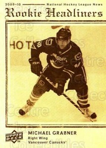 2009-10 Upper Deck Rookie Headliners #19 Michael Grabner