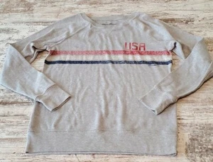Top donna Eddie Bauer manica lunga taglia small rosso bianco blu patriottico... - Foto 1 di 4