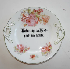 Plato decorativo de más de 100 años "Nuestro pan de cada día nos dio hoy" - Imagen 1 de 6