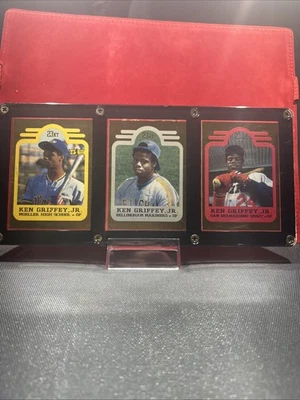 Juego de 3 tarjetas de béisbol 1991 Bleachers oro 23 quilates Ken Griffey Jr Foto 1 de 4