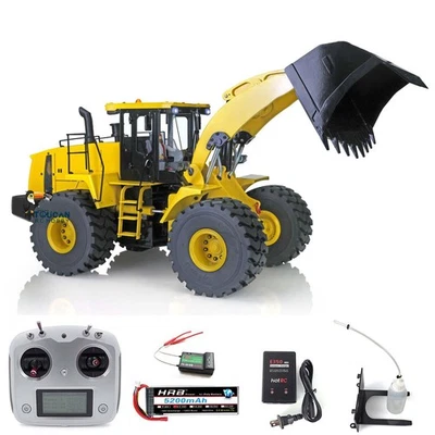 US Stock 1/14 Scale Ready to run Loader WA470 RC Hydraulic Truck Lights Sounds - Image 1 of 4