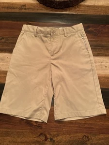 BOYS SIZE 12 BY LANDS END KHAKI UNIFORM SHORTS - Picture 1 of 10