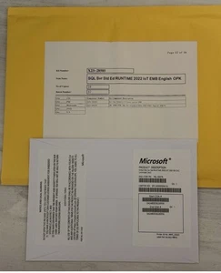 Microsoft SQL Server Enterprise 2022 DVD Unlimited Cores Unlimited Cals New OEM - Zdjęcie 1 z 2