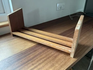 Vintage Wooden Desktop Book Trough Book Stand Rack Freestanding Book Shelf - Picture 1 of 6