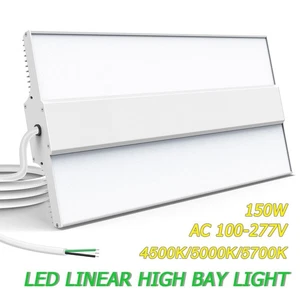 150W LED Linear High Bay Warehouse Commercial Industrial Shop GYM Area Lighting - Picture 1 of 15
