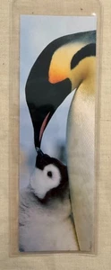 Vintage Barnes & Noble Bookmark The Wilderness Society Emperor Penguin & Baby - Picture 1 of 2