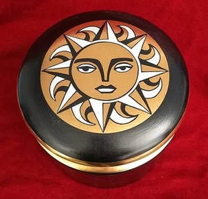 Rare 1960 Portmeirion Gold Sun 'Mushroom' Box, Designed by Susan Williams-Ellis - Picture 1 of 6