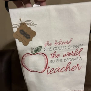 Mud pie Cup towel She believes she could change the world so she became teacher - Picture 1 of 6