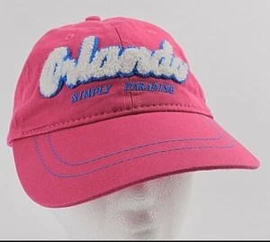Orlando Unisex Baseball Hat Cap Pink Simply Paradise Adjustable 100% Cotton - Picture 1 of 7