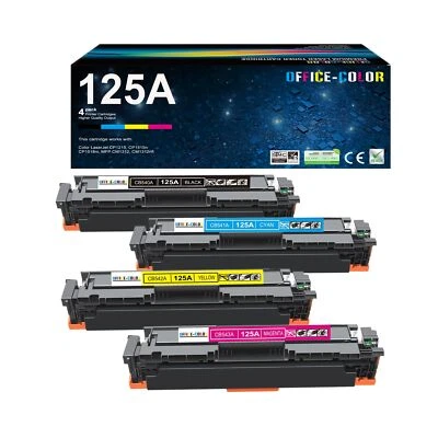 125A Toner Cartridges 4-Pack Replacement for HP Color Laserjet CM1312nfi CM13... - Image 1 of 4