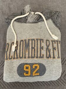 Abercrombie & Fitch Drawstring Hoodie Men's Small Long Sleeve Gray