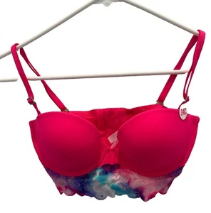 PINK Victoria’s Secret Bustier Multicolor Underwired Bra 34C NWT - Picture 1 of 7
