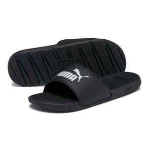 MSRP $48.99 NWT PUMA COOL CAT SPORT MEN'S BLACK SLIP ON SLIDES SANDALS SIZE 7 9 - Picture 1 of 6