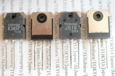 A pair of 2SK3497 / 2SJ618 NOS TOSHIBA Original MOS-FET Made in Japan - Image 1 of 3