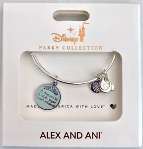 Disney Alex & Ani Cinderella A Dream is a Wish Your Heart Makes Silver Bracelet - Picture 1 of 2
