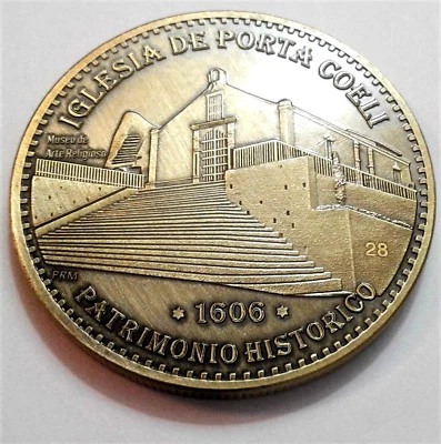 Medalla Iglesia PORTA COELI 445 Años SAN GERMAN 2018 Puerto Rico Moneda Ficha Foto 1 de 4