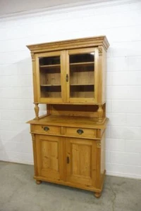 Antiker Buffetschrank Küchenschrank Schrank Vitrine aus Weichholz Gründerzeit - Bild 1 von 14