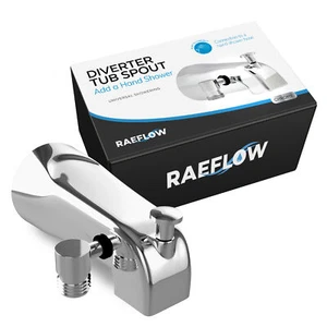 Tub Spout with Diverter & Integrated Shower Hose Connection, Chrome Finish - Picture 1 of 8