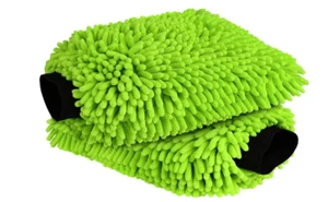 Microfiber Car Wash Mitt No Scratch Lint Free Absorbent Clean Truck Boat 2 Pack - Picture 1 of 8
