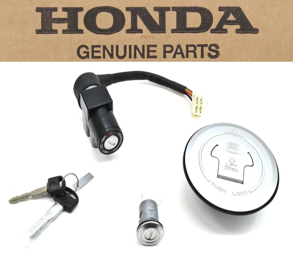 Juego de bloqueo interruptor de llave GROM 125 14-15 encendido bloqueo de asiento tapa de combustible OEM nuevo #G195* Foto 1 de 4