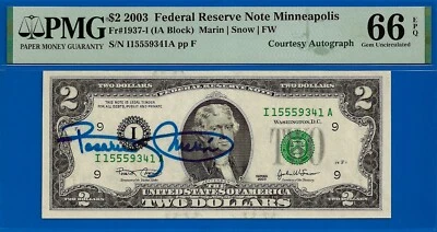 2003 $2 Federal Reserve Note - PMG 66EPQ - Signed by Treasurer Rosario Marin - Image 1 of 2