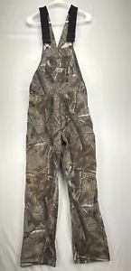 Round House Overall Bibs Mens 34 Brown Realtree AP Camo Hunting Chore Deer Work - Picture 1 of 10
