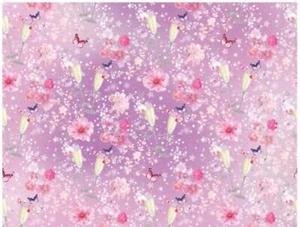 Wedding Day Wrapping Paper - Champagne Flutes Flowers 1 Sheet & 1 Matching Tag - Picture 1 of 2