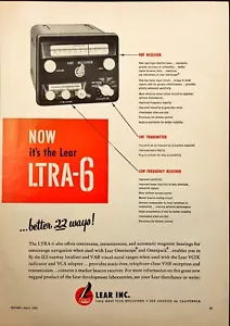 Lear Inc. LTRA-6 Omnirange Navigation Aircraft Radio Vintage Print Ad 1952 - Picture 1 of 6