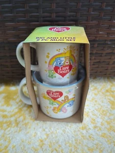 Care Bears Rainbow Clouds Collectors 2 Mug Set Ceramic 9oz & 16oz Brand New - Picture 1 of 8