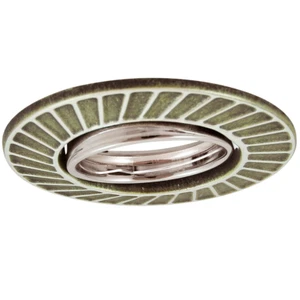FOBOS Antique Silver Tilt Round Ceiling Recessed Spotlight Downlights GU10 - Picture 1 of 3