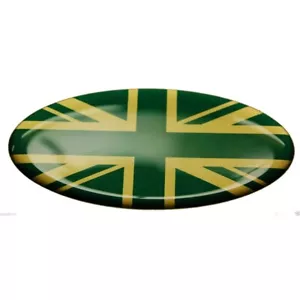Pegatina Union Jack bandera británica real Range Rover OVALADA oro verde - Imagen 1 de 1