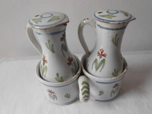 Antique ceramic vinegar oil. North France or Delft. pottery 18th C. Server - Picture 1 of 13